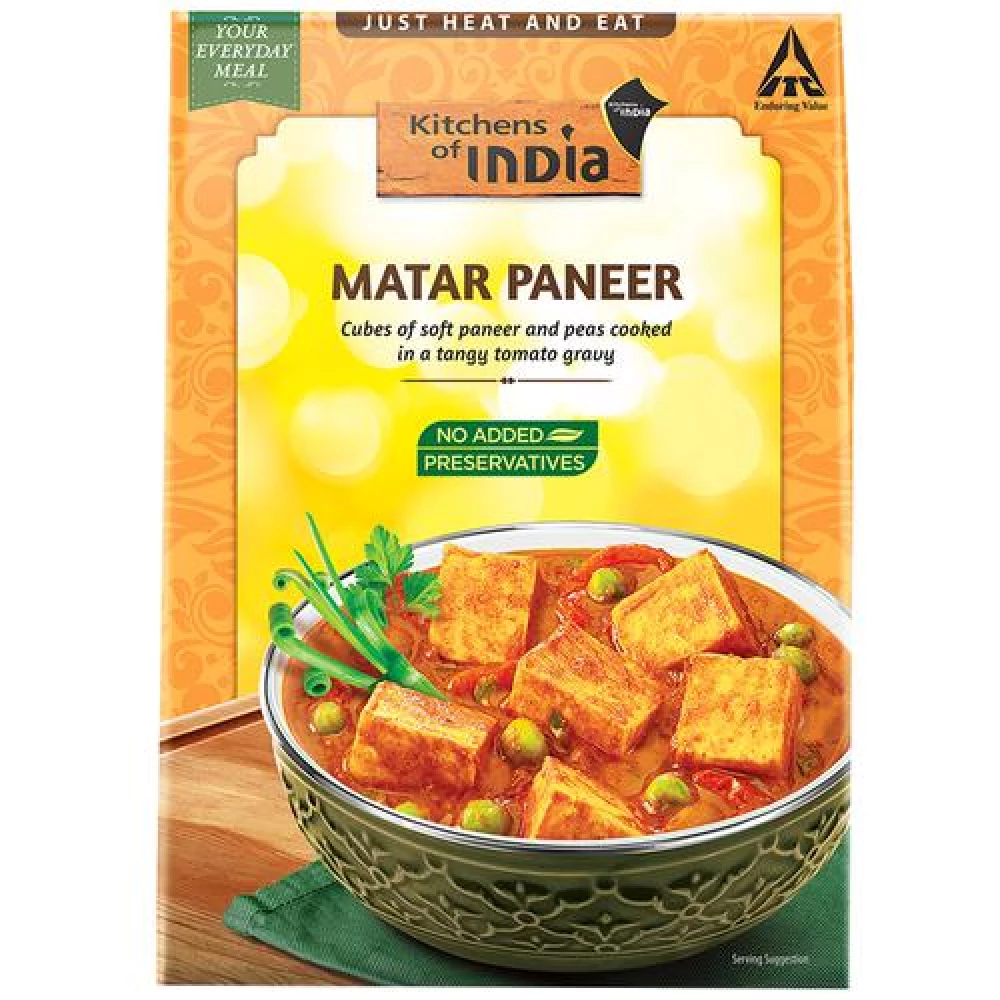 Kitchens Of India Matar Paneer - Ready To Eat Indian Dish, 285 g Carton-2.webp